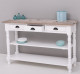 Wall console with turned legs, two shelves and three drawers - Top_P071 / Corp_P004 - Double Color