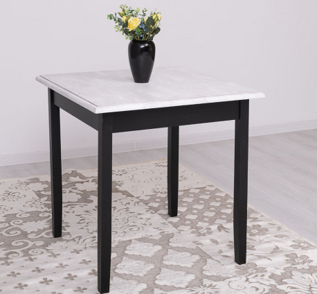 Table with oak top, dim. 80x80x78 - Color Top_P080 - Corp_P003 - DOUBLE COLOR