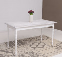 Table with turned legs, dim. 140x70x78 - Color Top_P080 - Corp_P004 - DOUBLE COLOR