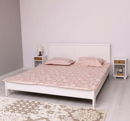 English bed 180x200 with two bedside tables - Corp_P004 - Color Drawers_P001 - DOUBLE COLOR