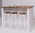 Kitchen island with breakfast area with 3 chairs - Top_P064 / Corp_P004 - DOUBLE COLOR