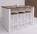 Kitchen island with breakfast area with 3 chairs - Top_P064 / Corp_P004 - DOUBLE COLOR