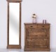 Shoe cabinet 2 doors and 2 drawers + hallway High mirror, oak - Color_P064 - DEEP BRUSHED