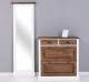 Shoe cabinet 2 doors and 2 drawers + Hallway High mirror, oak - DOUBLE COLORED