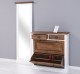 Shoe cabinet 2 doors and 2 drawers + Hallway High mirror, oak - DOUBLE COLORED