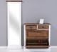 Shoe cabinet 2 doors and 2 drawers + Hallway High mirror, oak - DOUBLE COLORED