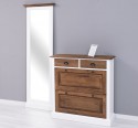 Shoe cabinet 2 doors and 2 drawers + Hallway High mirror, oak - DOUBLE COLORED