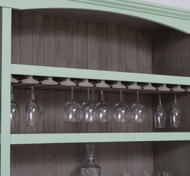 Bar furniture with support for glasses and bottle holder BAS + SUP - Color Ext._P092/Color Int._P037