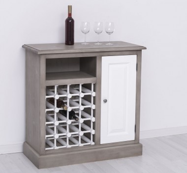 Small bar furniture with winerack - Color Corp_P037 / Color Door_P004 - DOUBLE COLORED