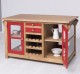 Kitchen island with doors and bottle compartment - Color Corp_P001 / Color Doors_P047 - DOUBLE COLORED