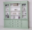 Bookcase with 2 doors, 6 BAS drawers + 2 glass doors, open space