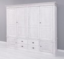 Cabinet with 4 + 2 doors, 4 drawers with metal rails - Color_P080 - DEEP BRUSHED