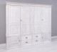 Cabinet with 4 + 2 doors, 4 drawers with metal rails - Color_P080 - DEEP BRUSHED