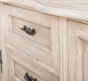 Chest of drawers "Chic" with 2 doors and 3 drawers, soft close drawers - Color_P090 - Deep Brushed
