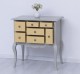 Console with curved legs and 7 multicolored drawers - Corp_P076 - Drawers_P050 - Double Color