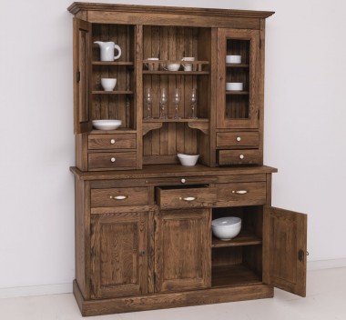 Kitchen sideboard 3 doors, 3 drawers BAS + 2 doors, 4 drawrs SUP, oak - OPS232BAS+SUP