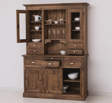 Kitchen sideboard 3 doors, 3 drawers BAS + 2 doors, 4 drawrs SUP, oak - OPS232BAS+SUP