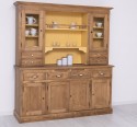 4-door sideboard, 4 drawers + 2 glass doors BAS, 4 drawers, open space SUP - DOUBLE COLORED