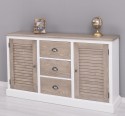 Buffet with 2 doors and 3 drawers with soft close metal rails, Shutter Collection - Color Top_P037 - Color Corp_P004 - Color Doo