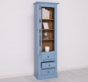 Showcase with 1 glass door, 3 drawers - Color Ext._P053A / Color Int._P001 - DOUBLE COLORED