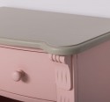 Chest of drawers with 6 curved drawers with metal rails, Directoire Collection - Color Top_P076 - Color Corp_P043 - DOUBLE COLOR