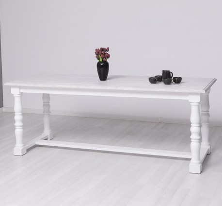 Monastery table with turned legs 205x84cm - Color Top_P080 - Color Corp_P029++P004A - DOUBLE COLORED