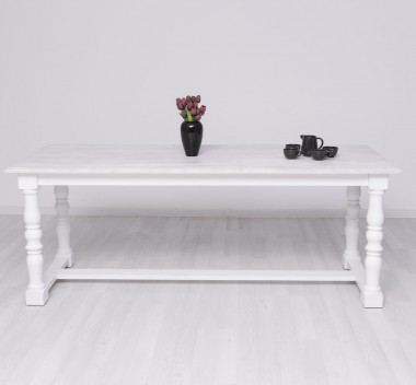 Monastery table with turned legs 205x84cm - Color Top_P080 - Color Corp_P029++P004A - DOUBLE COLORED