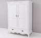 Chic wardrobe with 2 doors and 2 drawers - Color_P013++P004A - Double Layer Antic