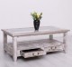 Square coffee table with glass