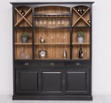 Bar furniture with support for glasses and bottle holder