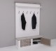 Shutter design halway coat hanger with two doors
