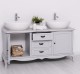 Chic bathroom furniture for vessel sink with 2 doors and 3 drawers