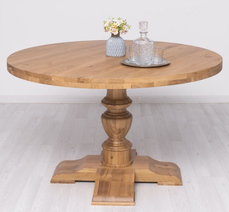 Colonial table with turned...