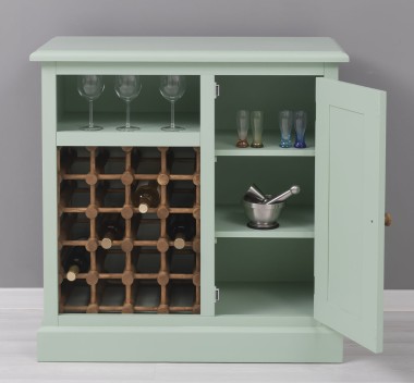 Small bar furniture with winerack - Color Ext._P092 / Color Int._P001 - DOUBLE COLORED