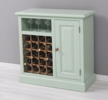 Small bar furniture with winerack - Color Ext._P092 / Color Int._P001 - DOUBLE COLORED