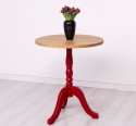 Round coffee table, oak top with dim. 70x70x78 - Color Top_P061 / Color Corp_P047 - DOUBLE COLORED