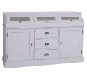 Buffet with 2 doors, 3 drawers, 3 compartments with glass door, BAS