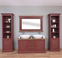 Bathroom furniture set with shutter doors, drawers with rails, sinks are included