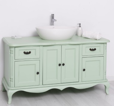 Chic Bathroom Furniture For Vessel Sink With 4 Doors And 2 Drawers, sink included in price - Color_P092 - PAINT