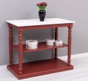 Console With Turned Legs, 1 Shelf - Color Top_P080 - Color Corp_P029 - DOUBLE COLORED