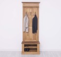 Hallway coat hanger with 2 open shelves, oak - Color Top_P064 - Color Corp_P061 - Color Corn_P064 - DOUBLE COLORED
