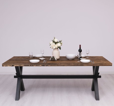Dining Table With X Legs, 210