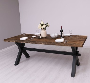 Dining Table With X Legs, 210