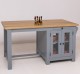 Kitchen island with table, oak top