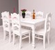 Dining Table With Turned Legs 160x90cm with 6 chairs - Color_P004 - PAINT