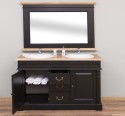 Bathroom cabinet with 2 sinks included in the price, oak top, with mirror