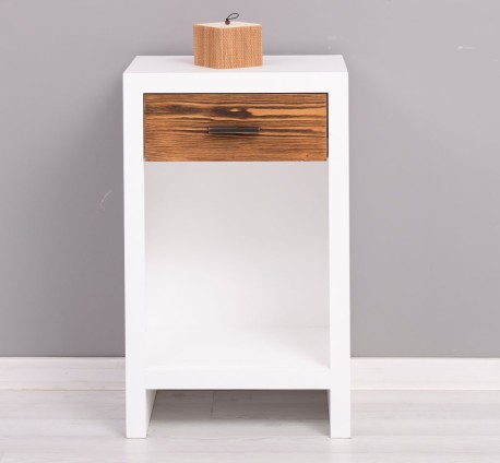 Bedside Table With 1 Drawer "Rustic Haven" - Color Corp_P004 / Color Drawer_P064 - DOUBLE COLORED