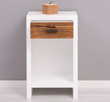 Bedside Table With 1 Drawer "Rustic Haven" - Color Corp_P004 / Color Drawer_P064 - DOUBLE COLORED