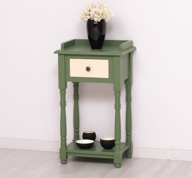 Small console, turned legs, 1 drawer