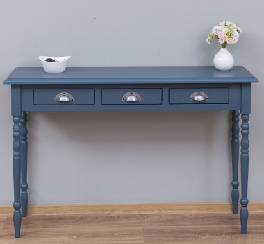Console with turned legs, 3 drawers